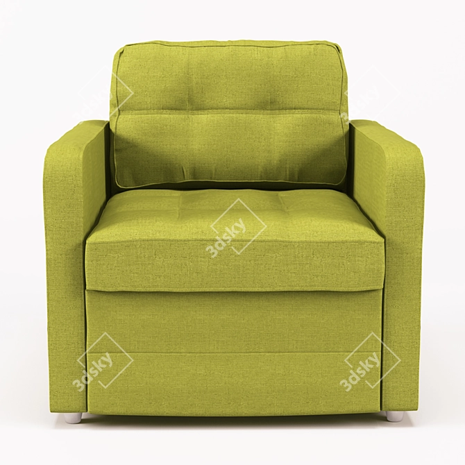 BlestTM Indie Armchair: Organic Comfort 3D model image 2