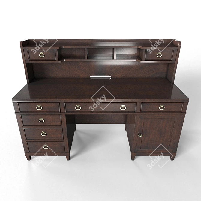 Versatile Smart Credenza Hutch 3D model image 1