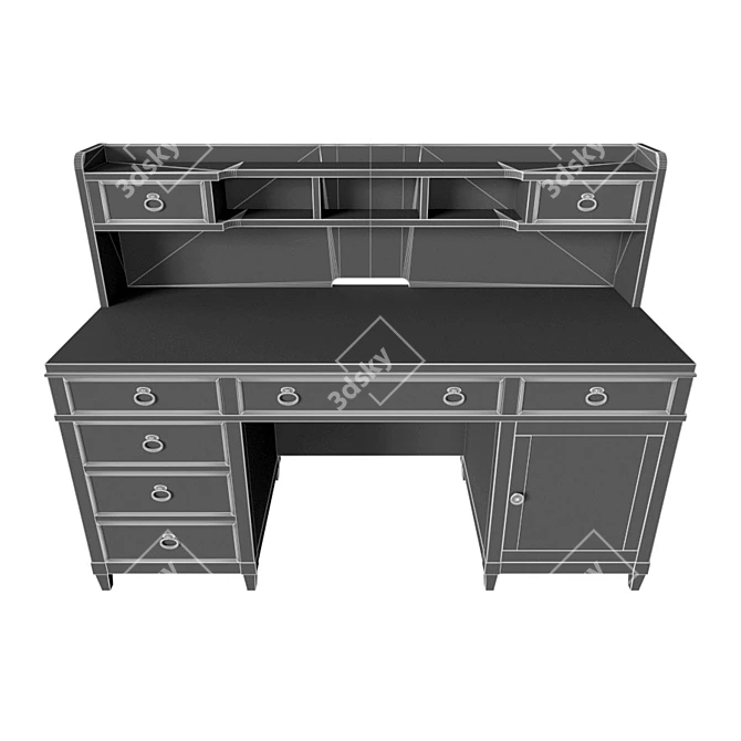 Versatile Smart Credenza Hutch 3D model image 3