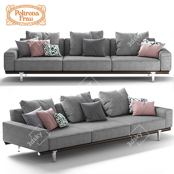 Elegant Let It Be Sofa 3D model image 1