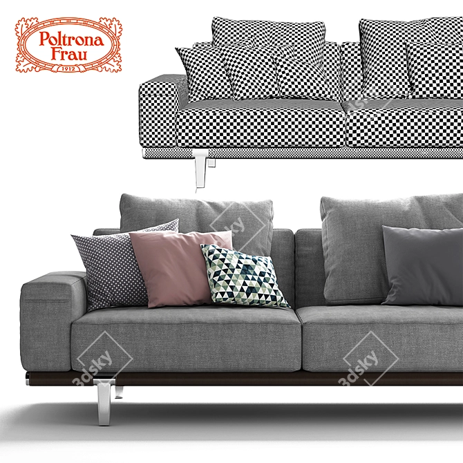 Elegant Let It Be Sofa 3D model image 2