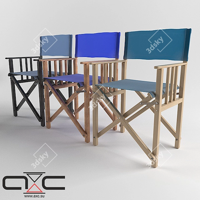 Foldable Wooden Armchair by Albera 3D model image 1