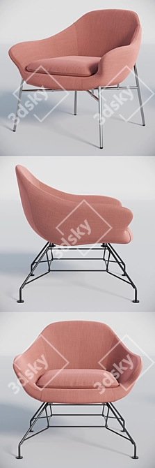 Manta: The Quintessential Lounge Chair 3D model image 2