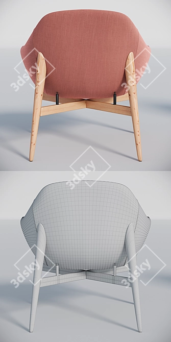 Manta: The Quintessential Lounge Chair 3D model image 3