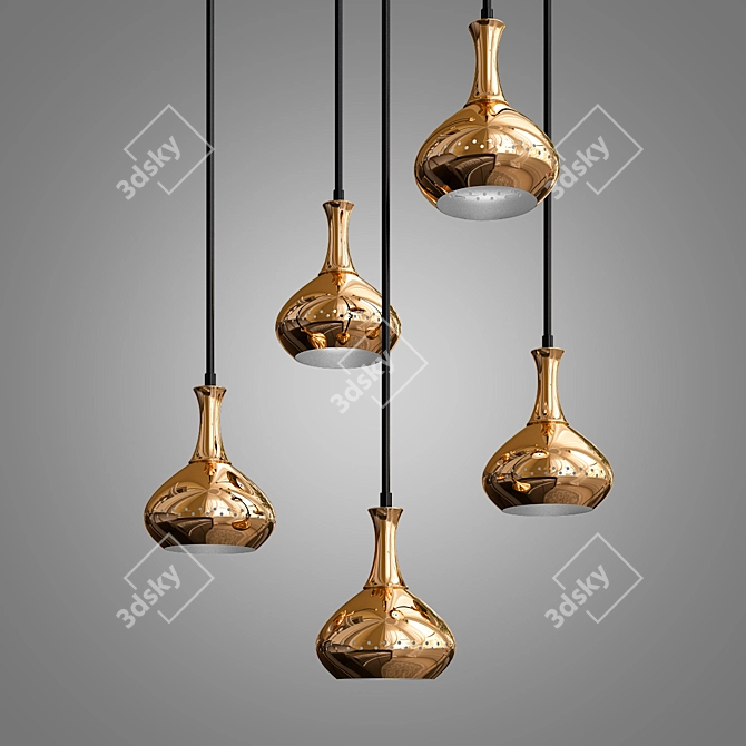 Elegant Hanging Lamp: Lampe Suspendue 3D model image 1