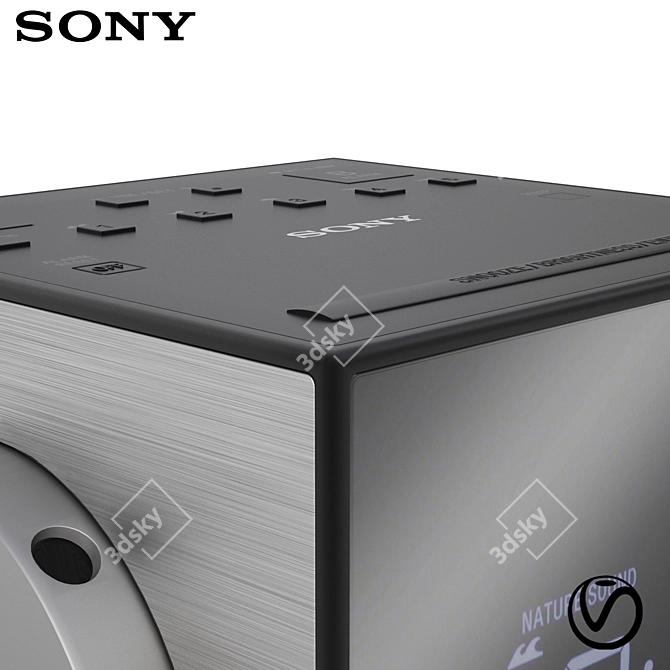 Sony ICF-C1PJ Digital Alarm Clock 3D model image 3