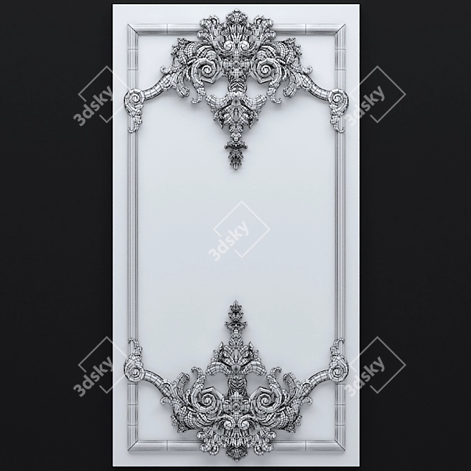 Premium CNC-Ready Furniture Panel 3D model image 2