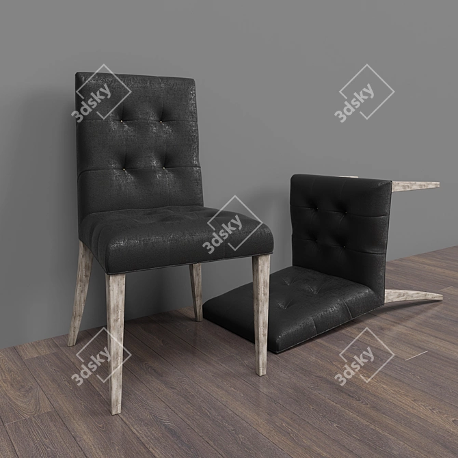 Sleek Modern Dining Chair 3D model image 1