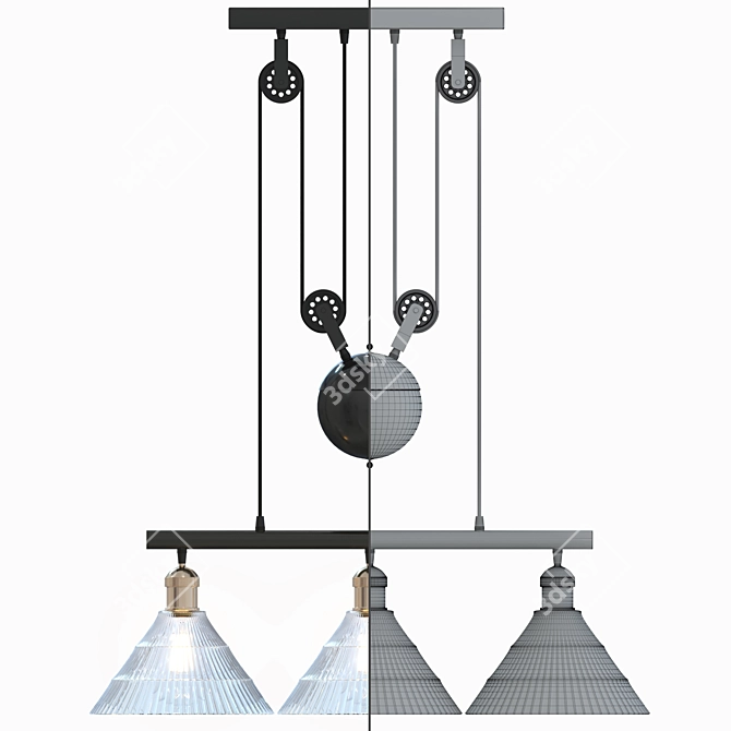  Sparkling Elegance: Neuwied Chandelier 3D model image 3