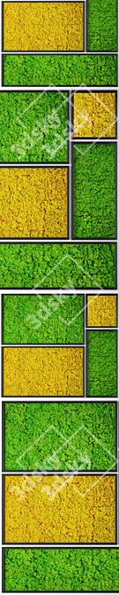 Evergreen Vertical Garden: Stabilized Moss 3D model image 2