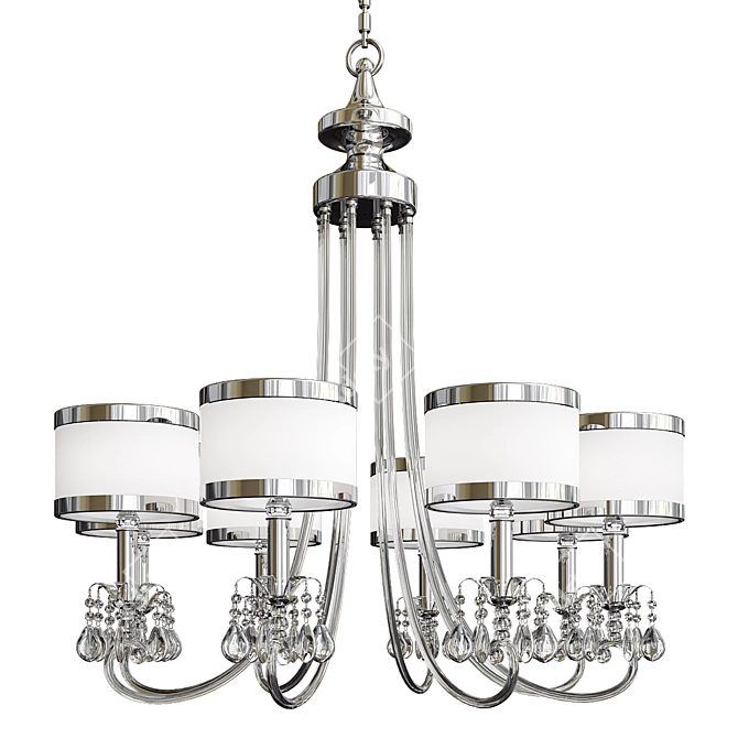 Glamorous Glow: Stunning Chandeliers 3D model image 1