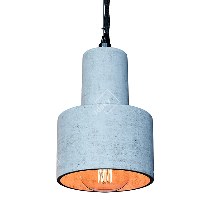 Industrial Loft Pendant Light Fixture 3D model image 2