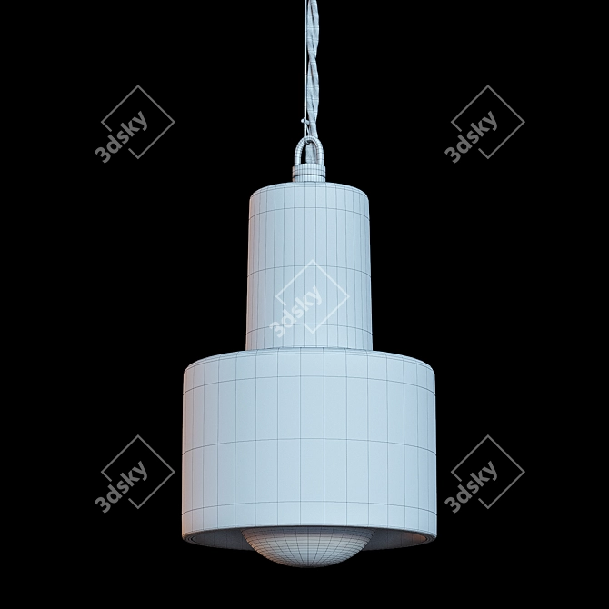 Industrial Loft Pendant Light Fixture 3D model image 3