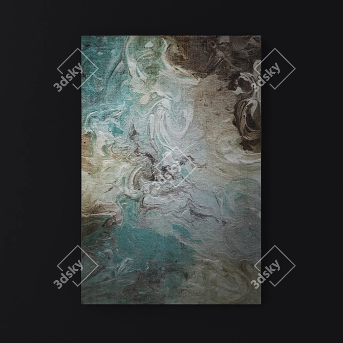 Aqua Marble Premium Canvas 3D model image 1