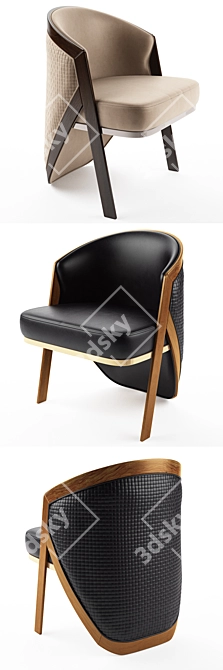 Lucky Chair: Sophisticated Elegance 3D model image 2