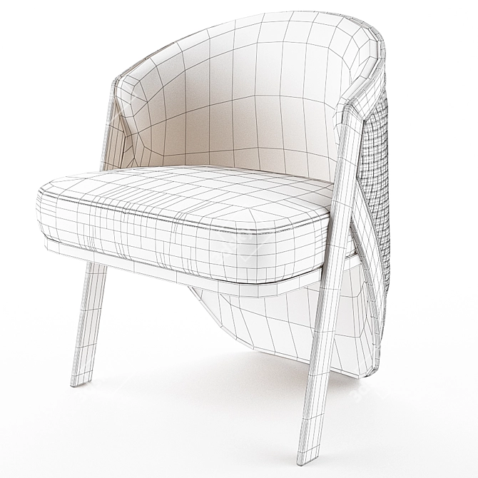 Lucky Chair: Sophisticated Elegance 3D model image 3