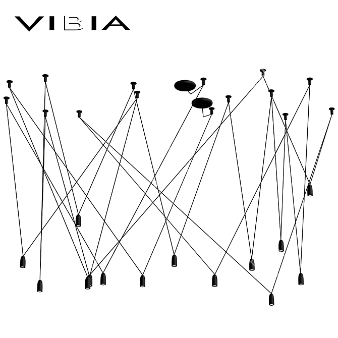 Elegant MATCH Chandelier by Vibia 3D model image 1