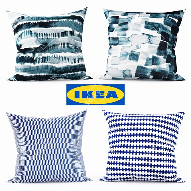 IKEA Decorative Pillow Set 3D model image 1