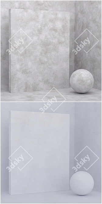 Seamless Stone and Plaster Set 3D model image 3