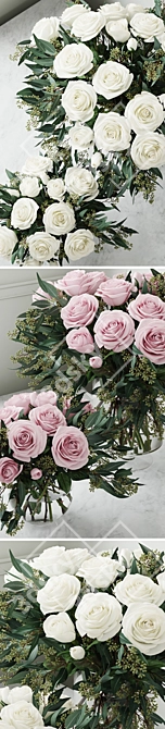 Elegant Rose Bouquets 3D model image 2