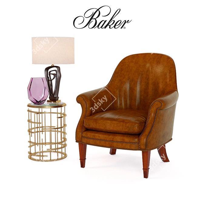 Elegant Baker Furniture Set 3D model image 1