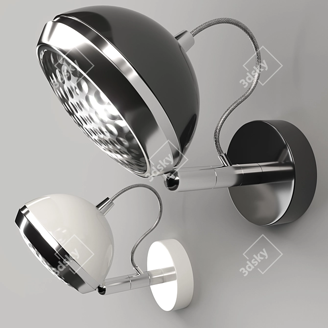 Retro-inspired Wall Lamp: Lampetta 3D model image 2