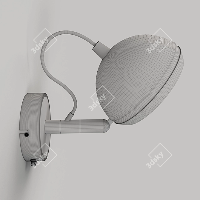 Retro-inspired Wall Lamp: Lampetta 3D model image 3