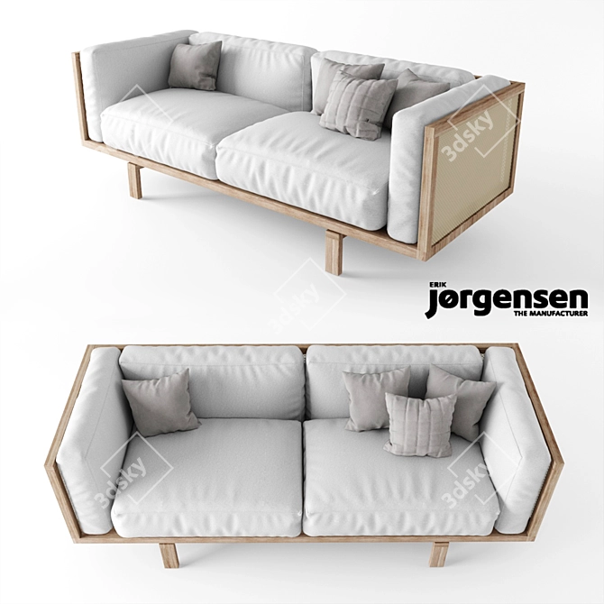 Elegant FJ-555-2 Polys Chair 3D model image 1
