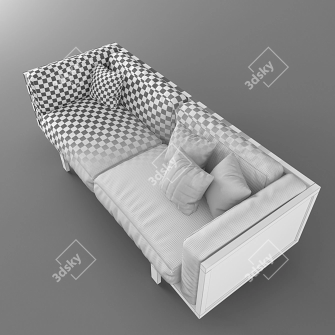 Elegant FJ-555-2 Polys Chair 3D model image 2