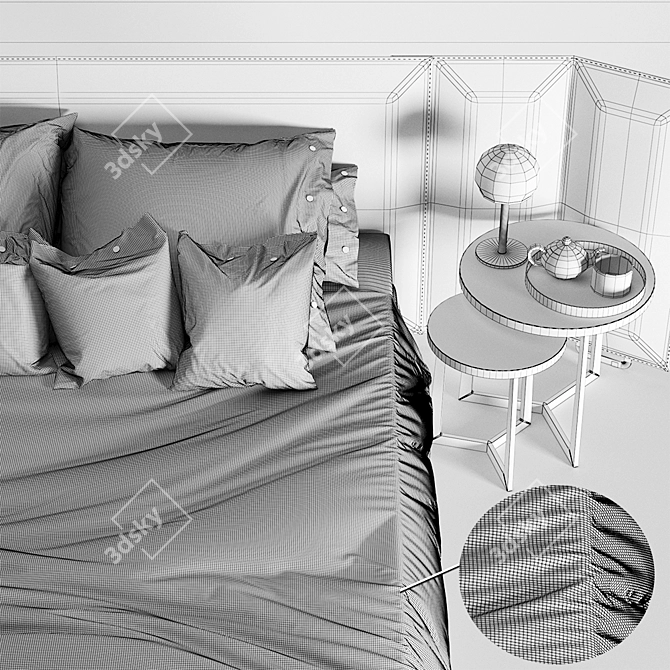 Luxurious Flexform Eden Plus Bed 3D model image 3