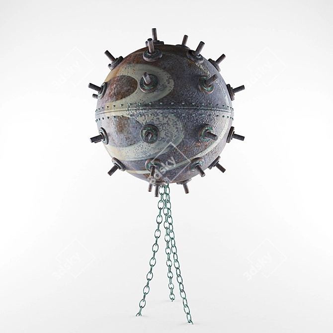 Underwater Danger: Sea Mine 3D model image 1