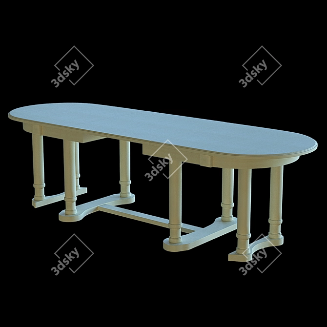 Modern Atlant R Glass Open Table 3D model image 1