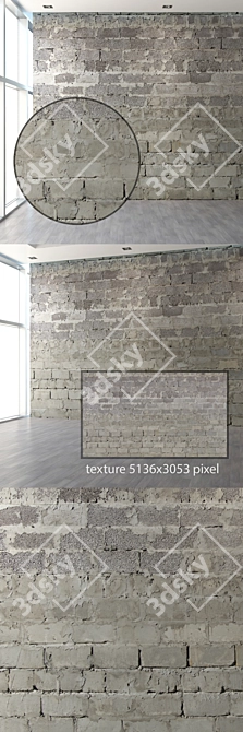 Seamless Clay Wall Set 3D model image 2