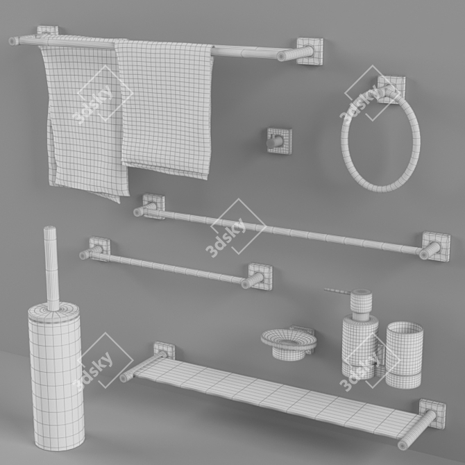 Spirella Nyo Bathroom Accessories 3D model image 3