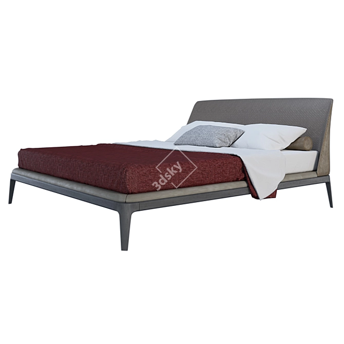 Elegant Kelly Bed by Poliform 3D model image 1