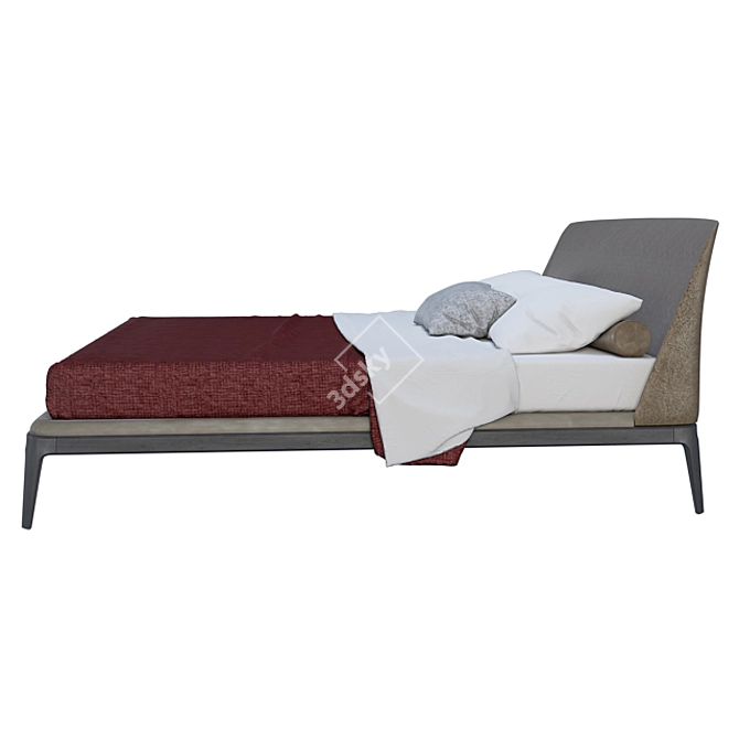 Elegant Kelly Bed by Poliform 3D model image 2