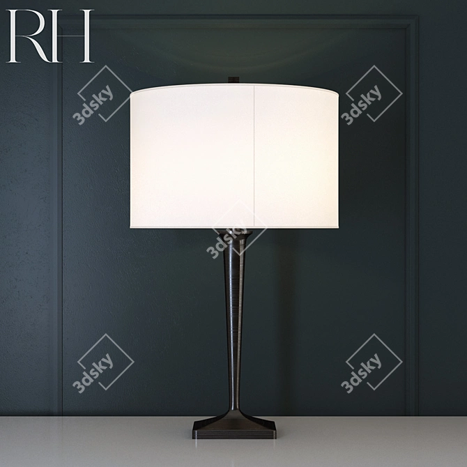 Modern Parisian Glamour: Ritz Table Lamp 3D model image 1