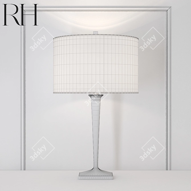 Modern Parisian Glamour: Ritz Table Lamp 3D model image 2