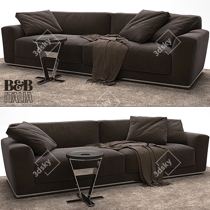 B&B Italia Luis Sofa: Elegant Comfort in 240cm Width 3D model image 1