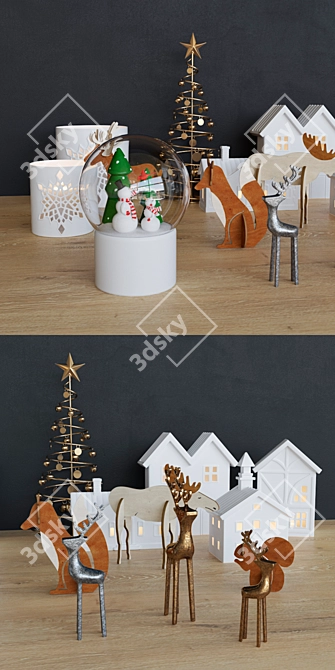 Christmas Decoration Set 3D model image 2