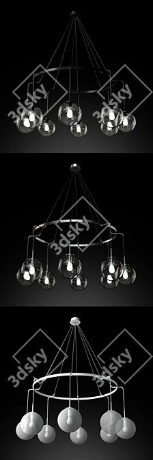 Elegant Languedoc Chandelier 72 3D model image 2