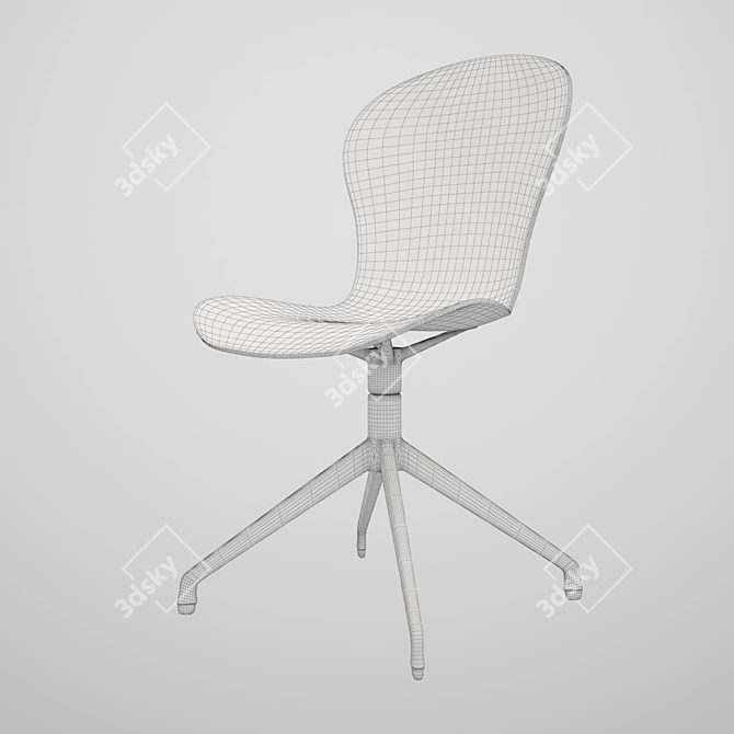 Adelaide Swivel Chair: Curves, Comfort, Elegance 3D model image 3