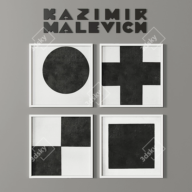 Title: Kazimir Malevich Art Collection 3D model image 1