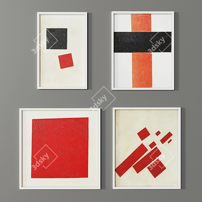 Title: Kazimir Malevich Art Collection 3D model image 2