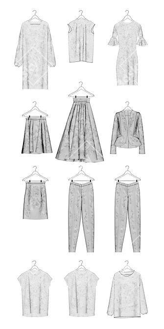 Sleek Elvarli Clothes Rack 3D model image 3