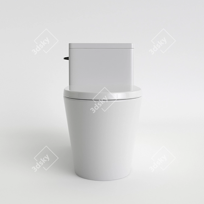 Sleek Design Simple Toilet 3D model image 3