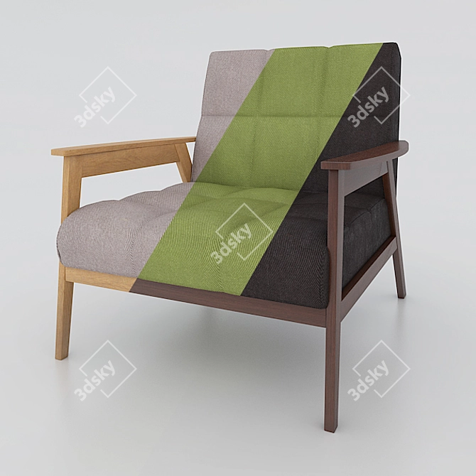 Sleek Modern GW Chair 3D model image 2