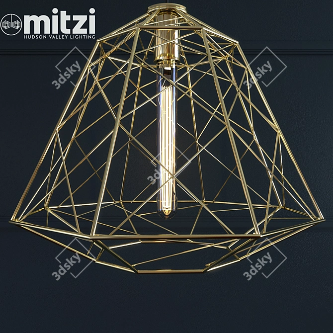 Brilliant Brass Ani Pendant 3D model image 1