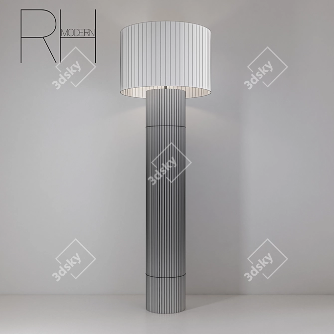 Sleek French Design Floor Lamp 3D model image 3
