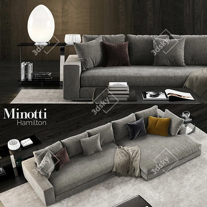 Contemporary Minotti Furniture Collection 3D model image 1